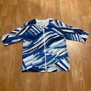 Women's CJ Banks - blue camo shirt size 1X